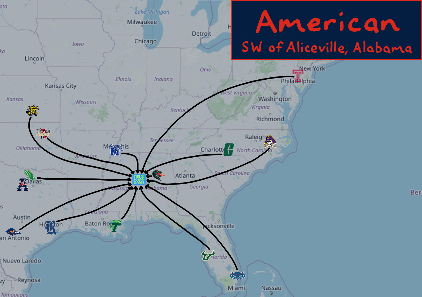 American midpoint map