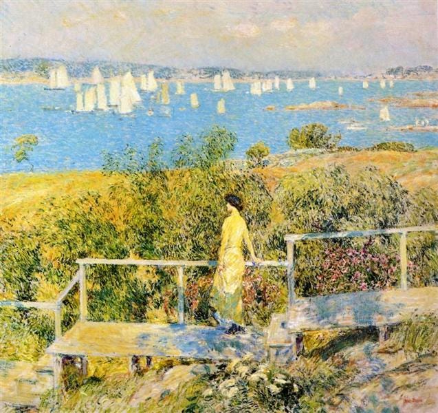 Yachts, Gloucester, 1889 - Childe Hassam