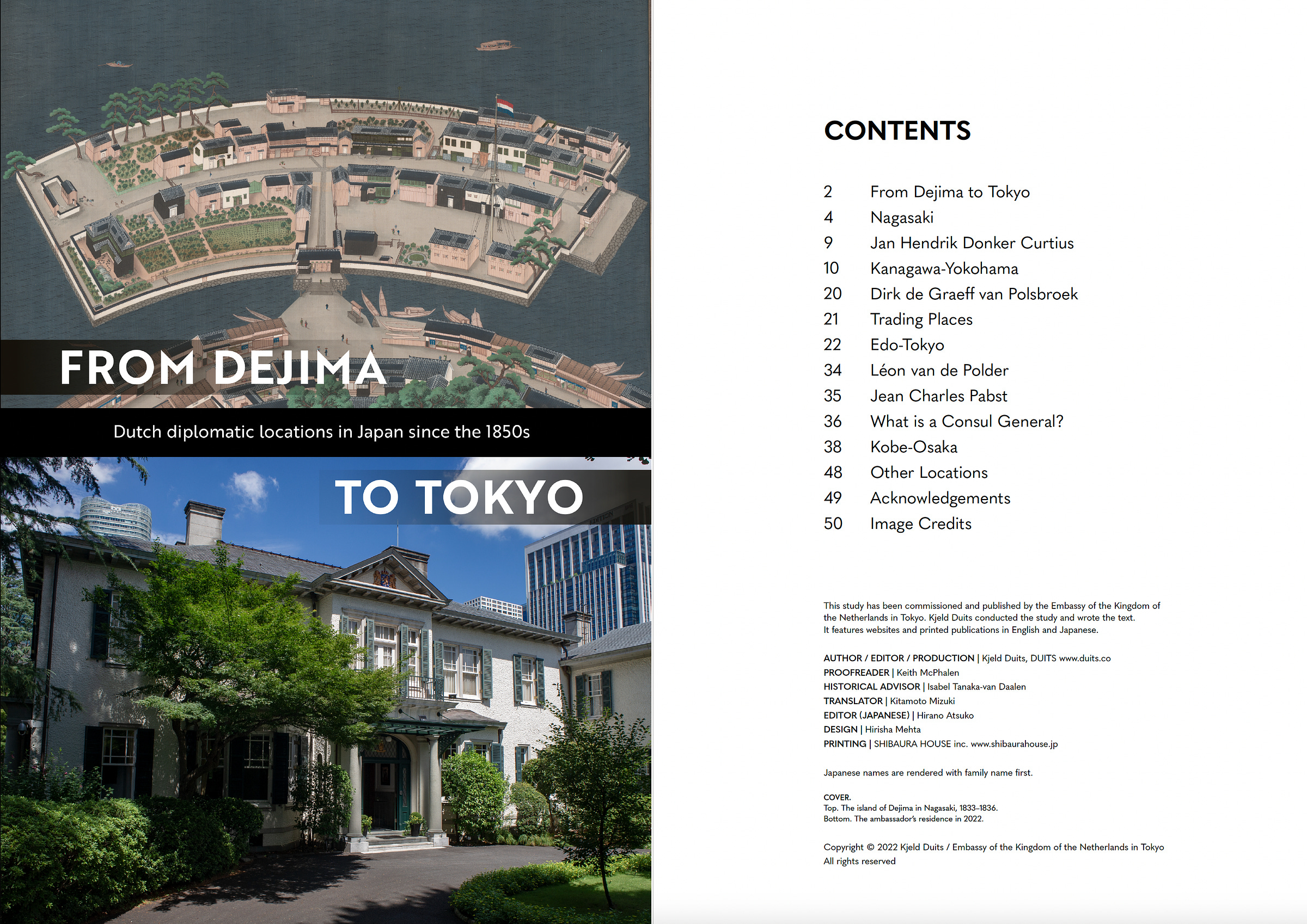 From Dejima to Tokyo. Cover and contents.