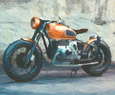 Motorbike Paintings - Fine Art America