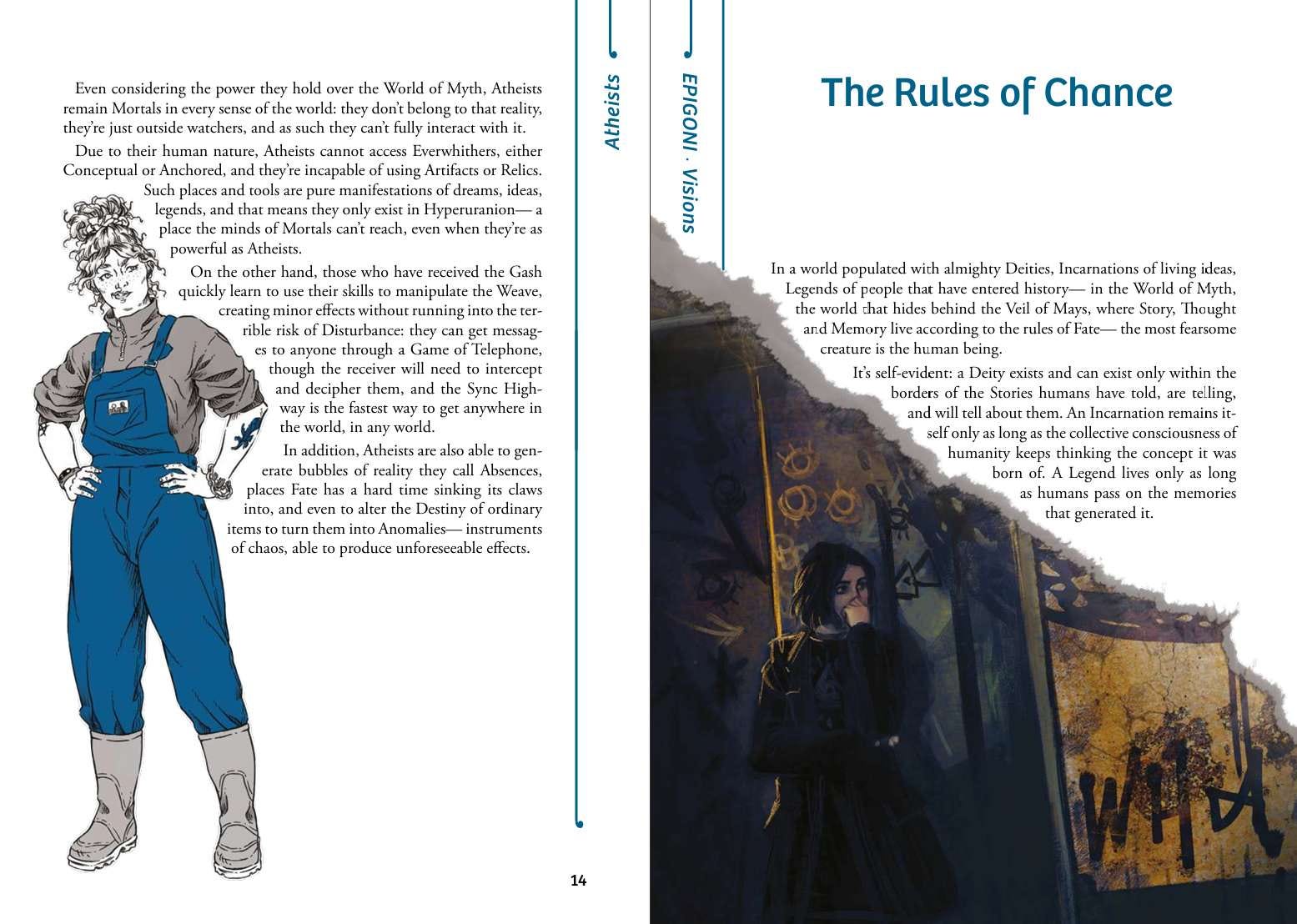 Two pages from the Atheists digital book about the Rules of Atheists' power.