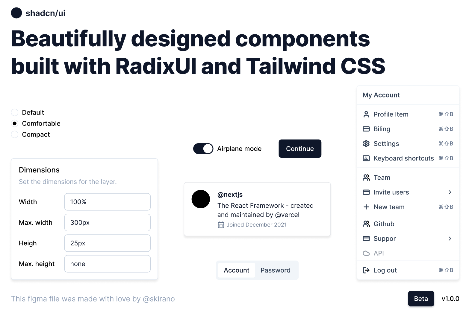 shadcn/ui Figma