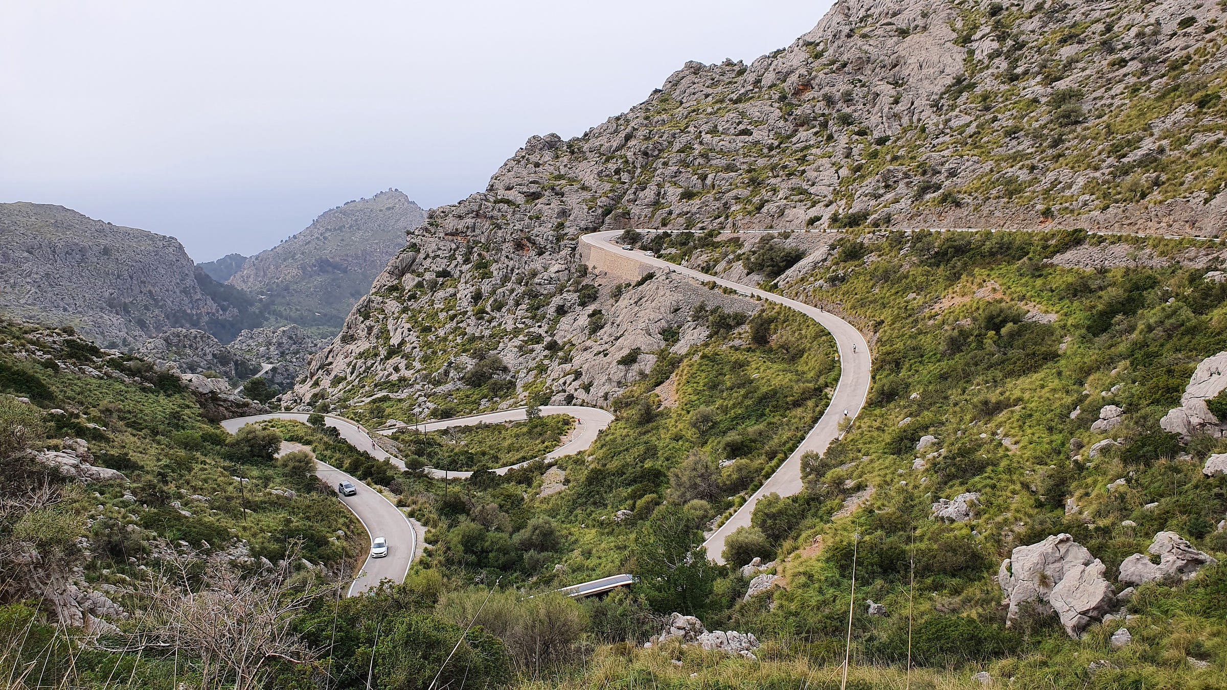 The road to Sa Calobra in the Serra de Tramuntana mountains