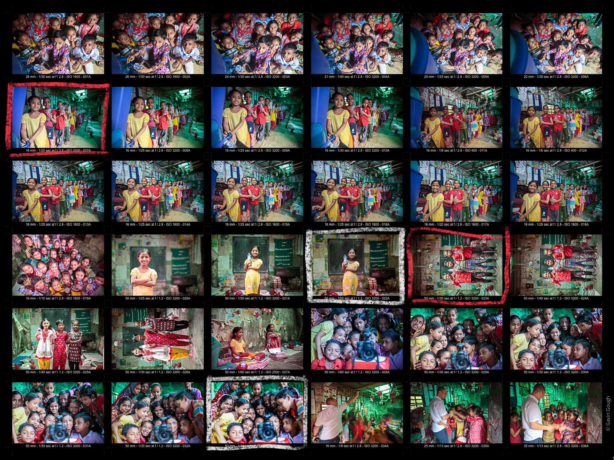 Contact Sheet for Dhaka NGO assignment