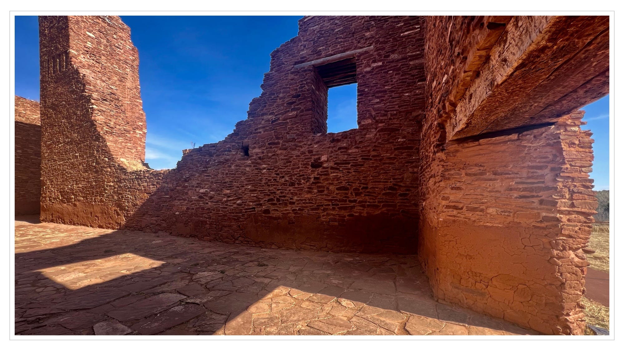 Spanish Mission Ruins, much later architecture than the image above (New Mexico)