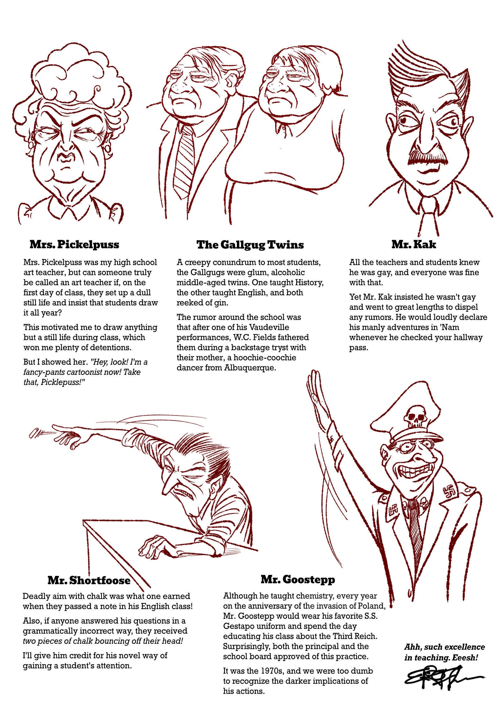 Teachers dirty Looks Page 2 Comic by E.R. Flynn