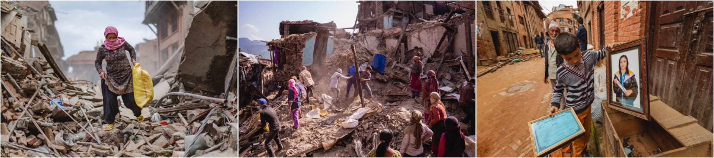 Aftermath of earthquake in Nepal