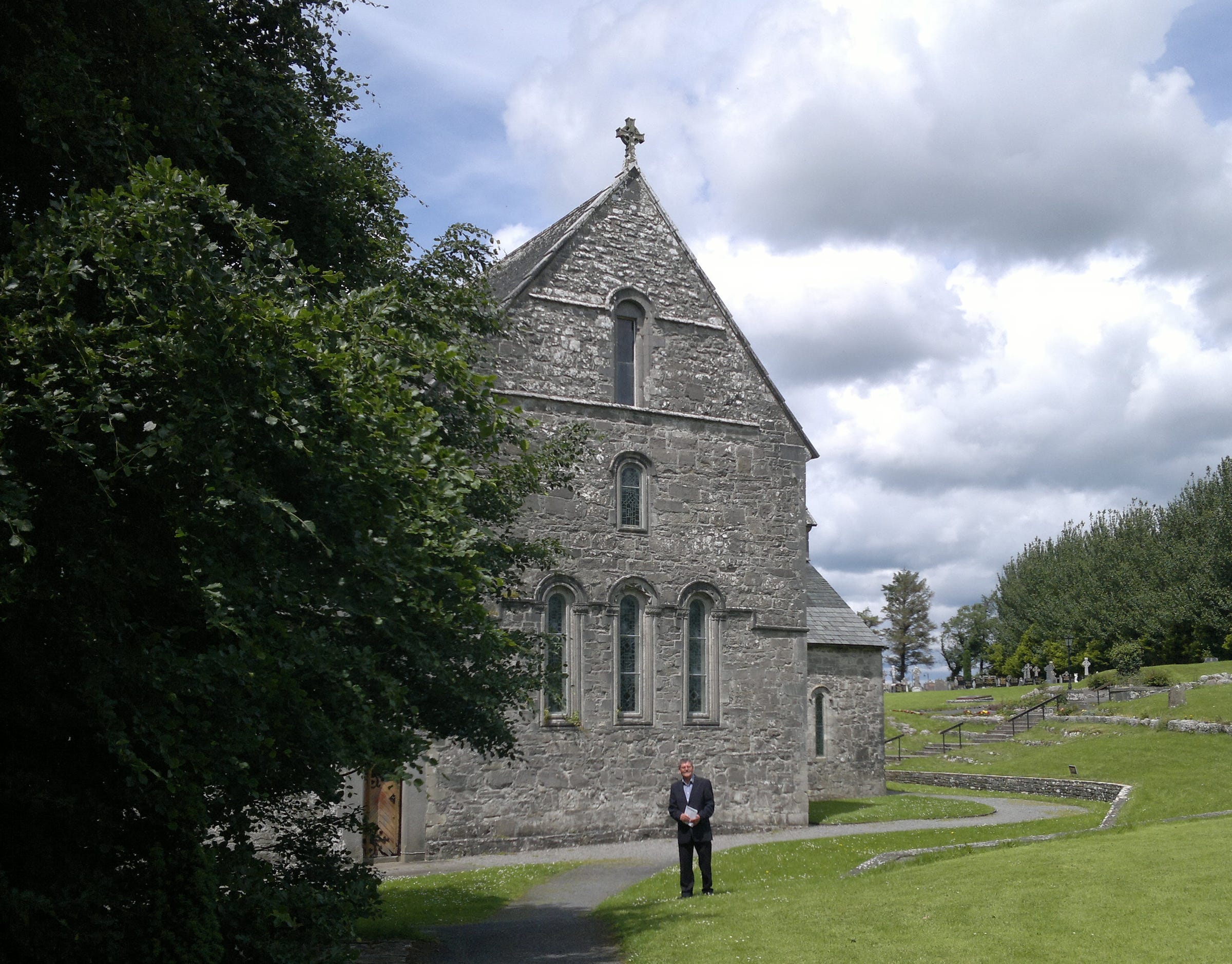 Author Dr. Dean Kirby at the ancient Ballintubber Abbey