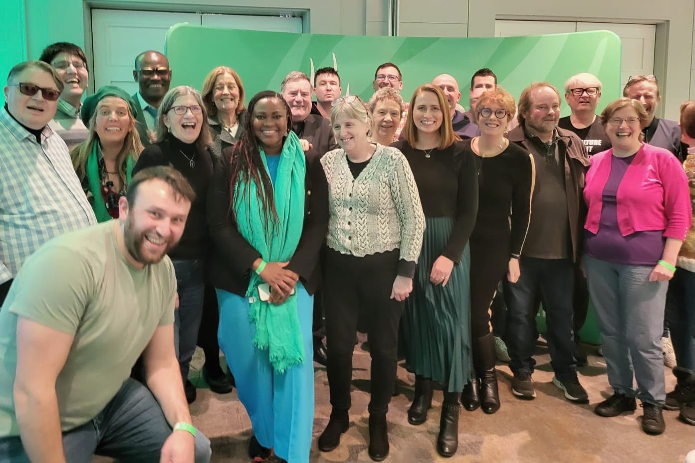 Members of the Cork Greens at the Green Party national convention in Dublin.