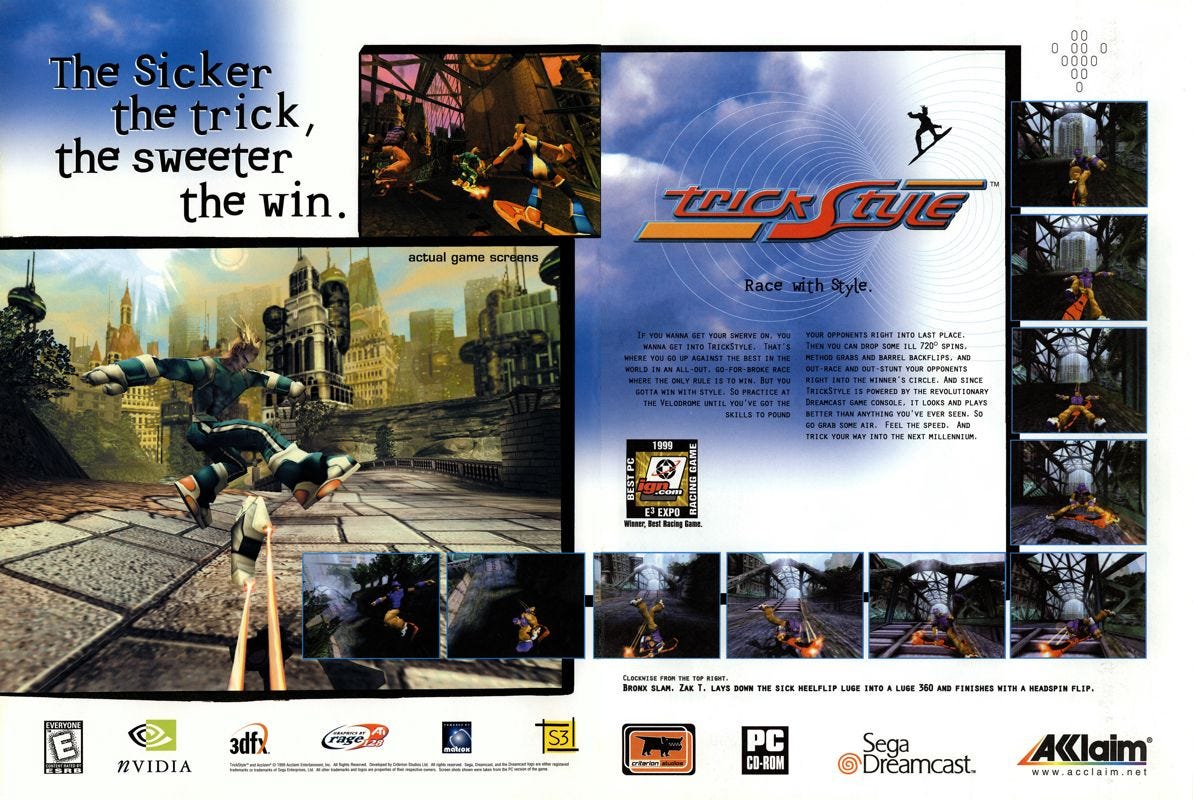 Trickstyle Magazine Advertisement (Magazine Advertisements): NextGen (U.S.) Issue #57 (September 1999)