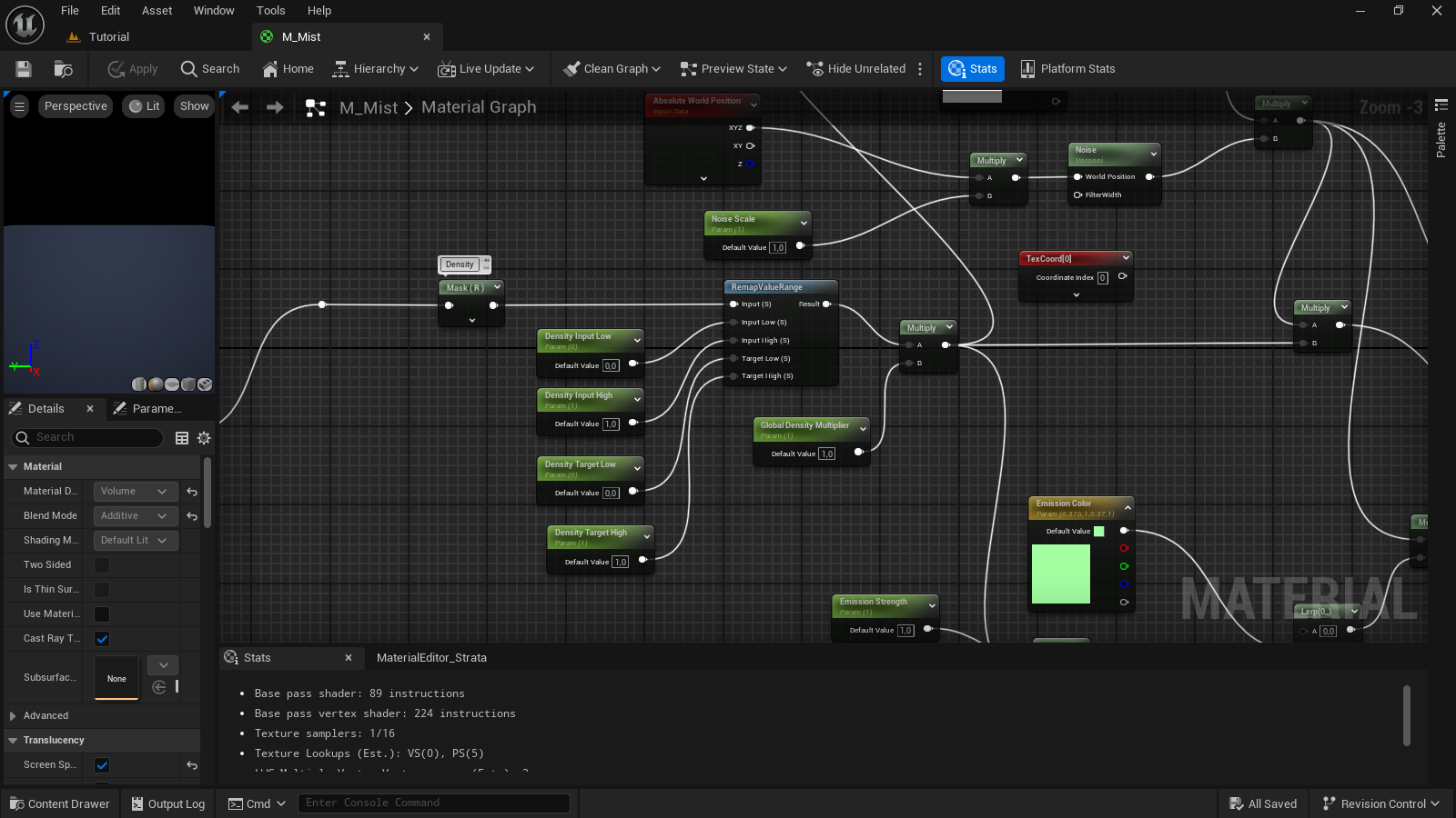 And a Noise node was added to get more details inside the mist.