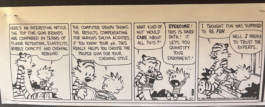 I work as a data analyst, and this has become one of my favorite strips  over time. : r/calvinandhobbes