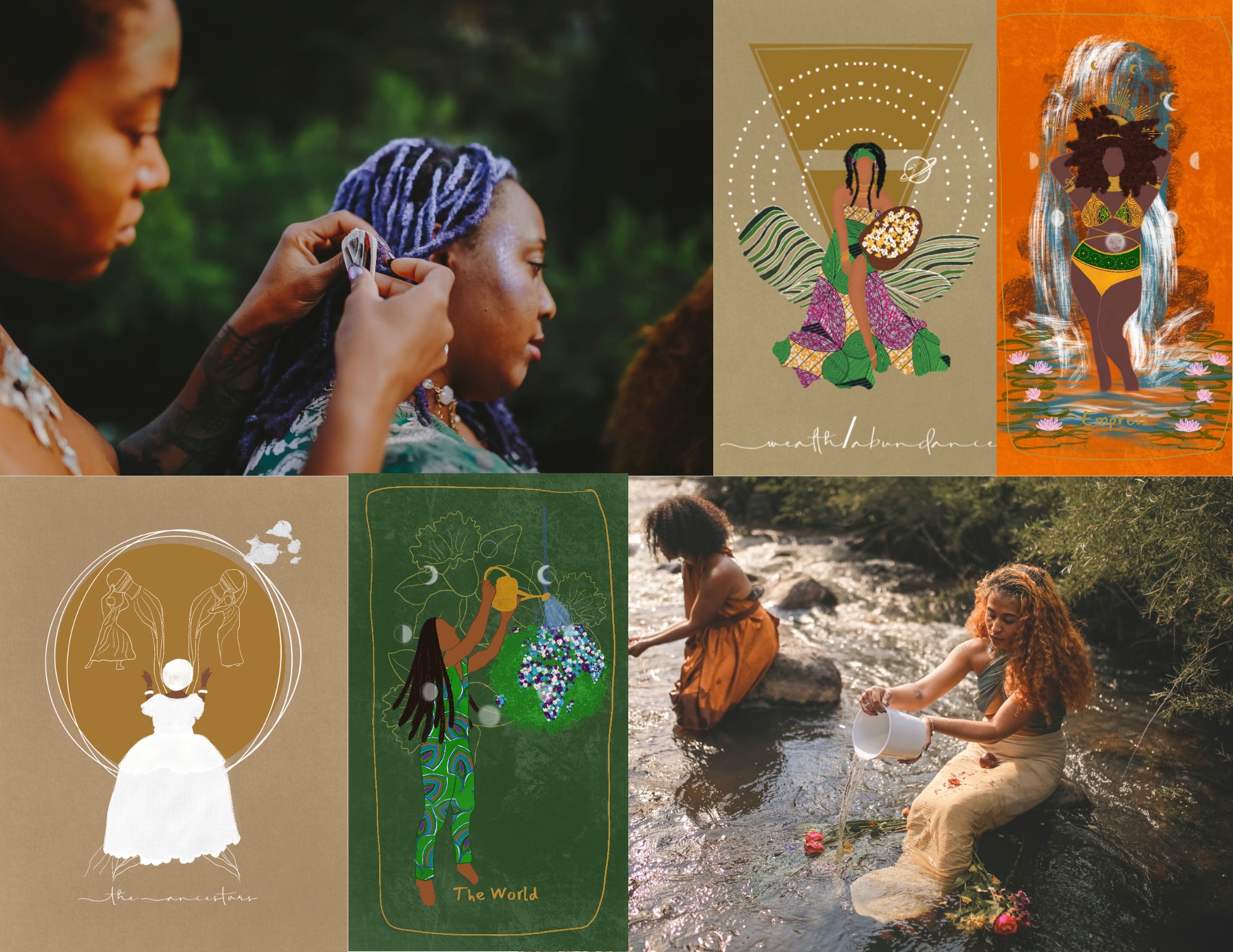 Author Nyasha Williams, Photographer Chelsey Ray, Earth Fragments, THE DUALITY COLLECTION Earth Fragments, Chelsey Ray  Black Tarot: An Ancestral Awakening Deck, Elemental Alchemist Oracle Deck, Elemental Alchemist Oracle Deck, Evanne N Cade, Jazmyne Luna, Adrianna Janiece, Substack, 