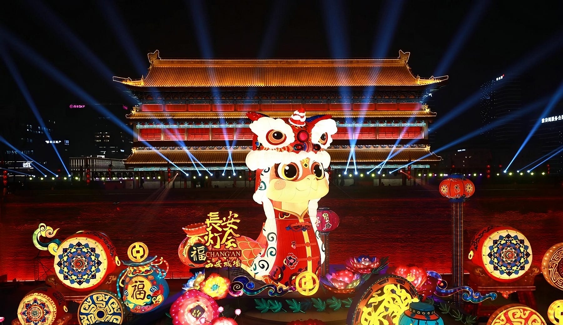 Spring Festival lanterns in Xi’an Shaanxi province on January 22nd.