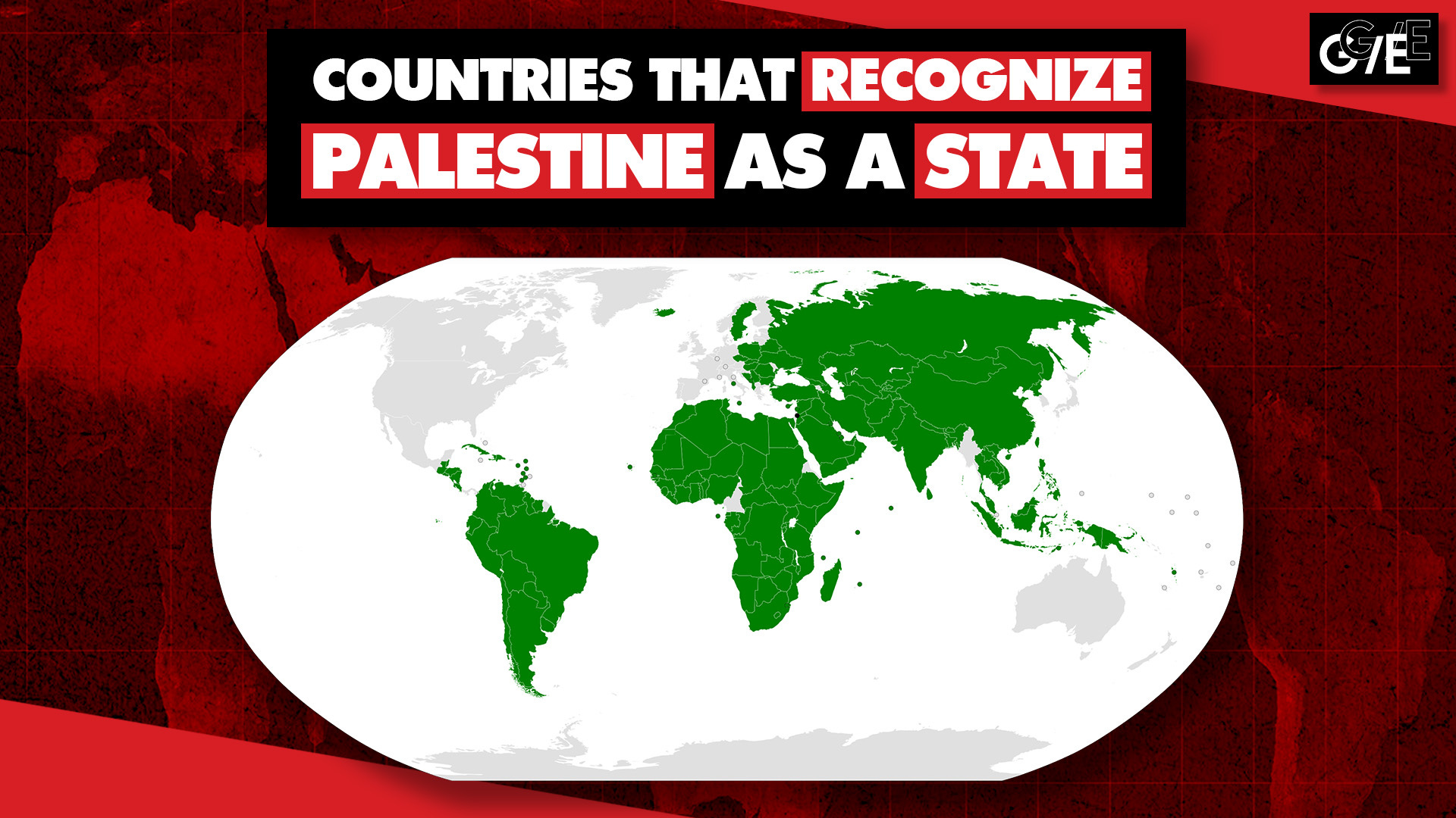 Palestine recognition state countries map