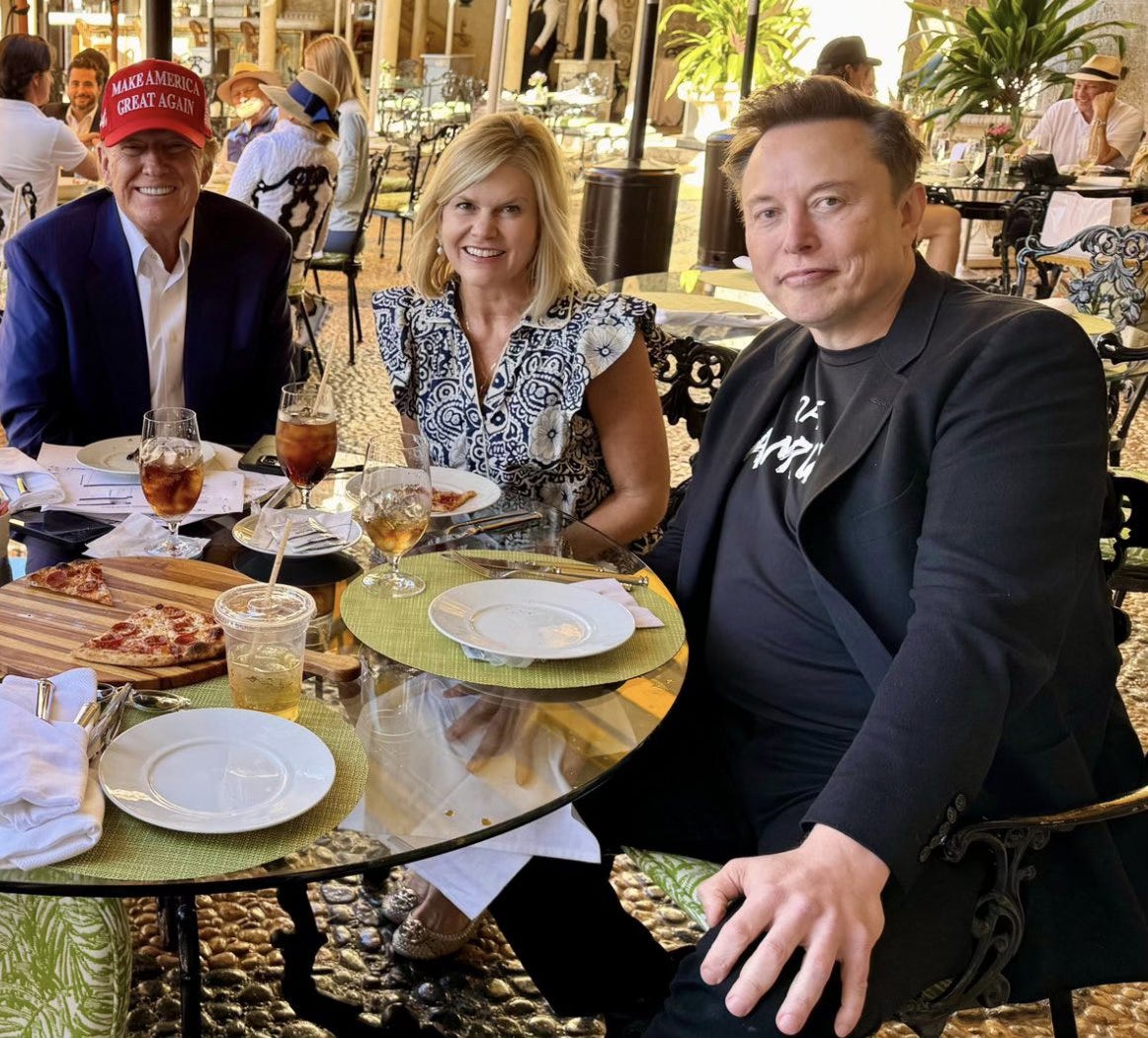 Elon Musk with Donald Trump at Mar-a-Lago