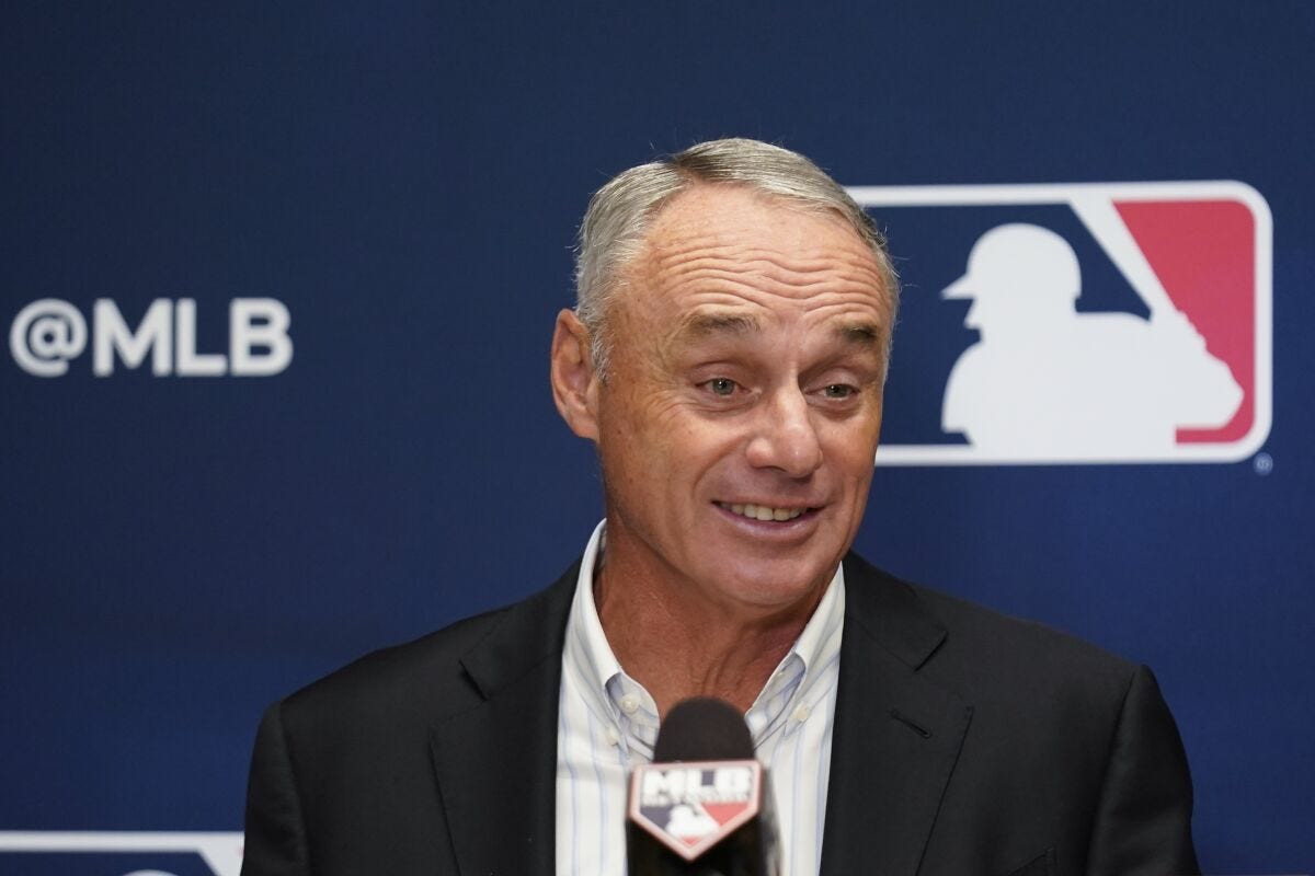 MLB's Rob Manfred on Trevor Bauer, TV blackouts and abortion - Los Angeles  Times