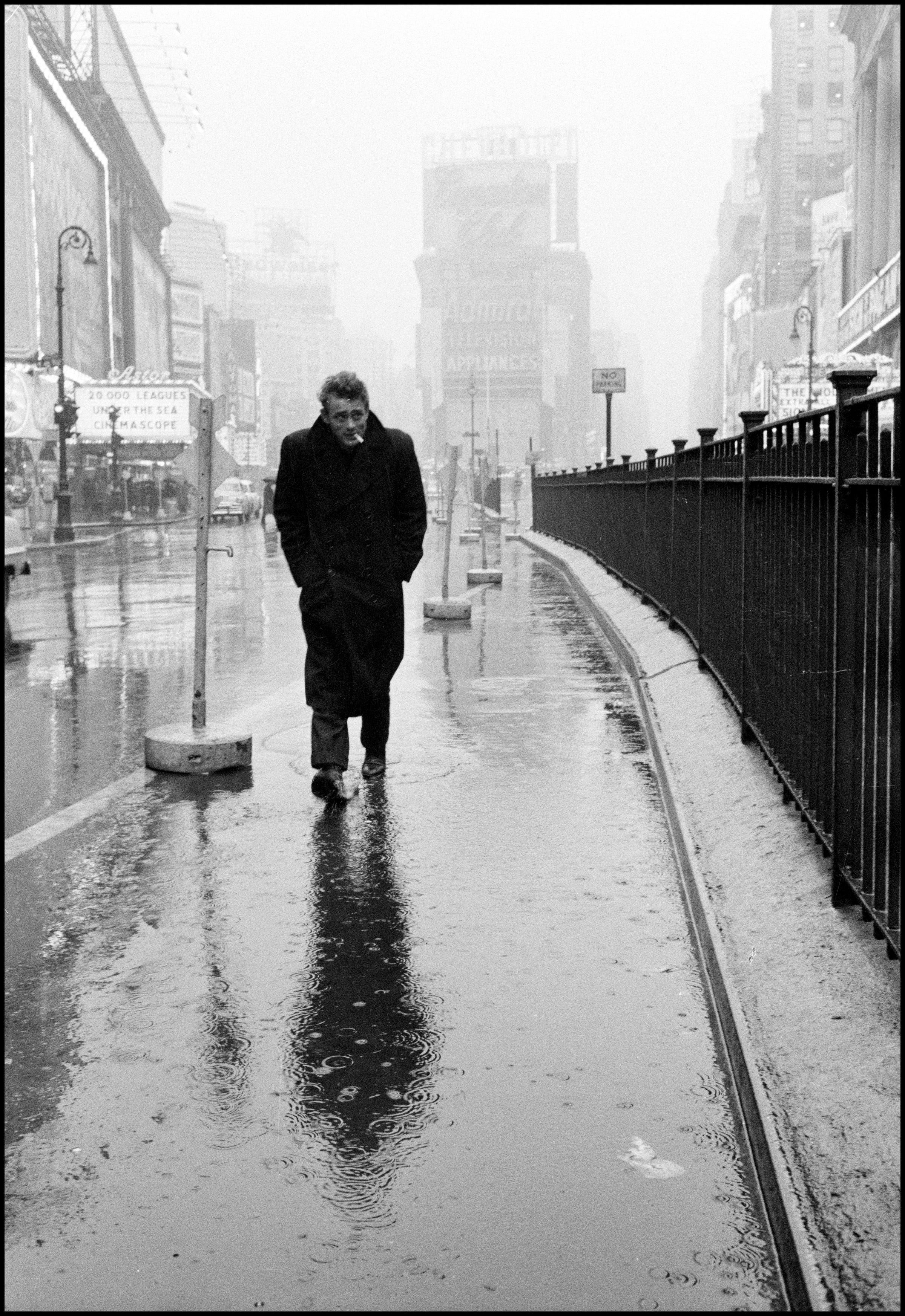 James Dean in Times Square, New York, 1955 by Dennis Stock