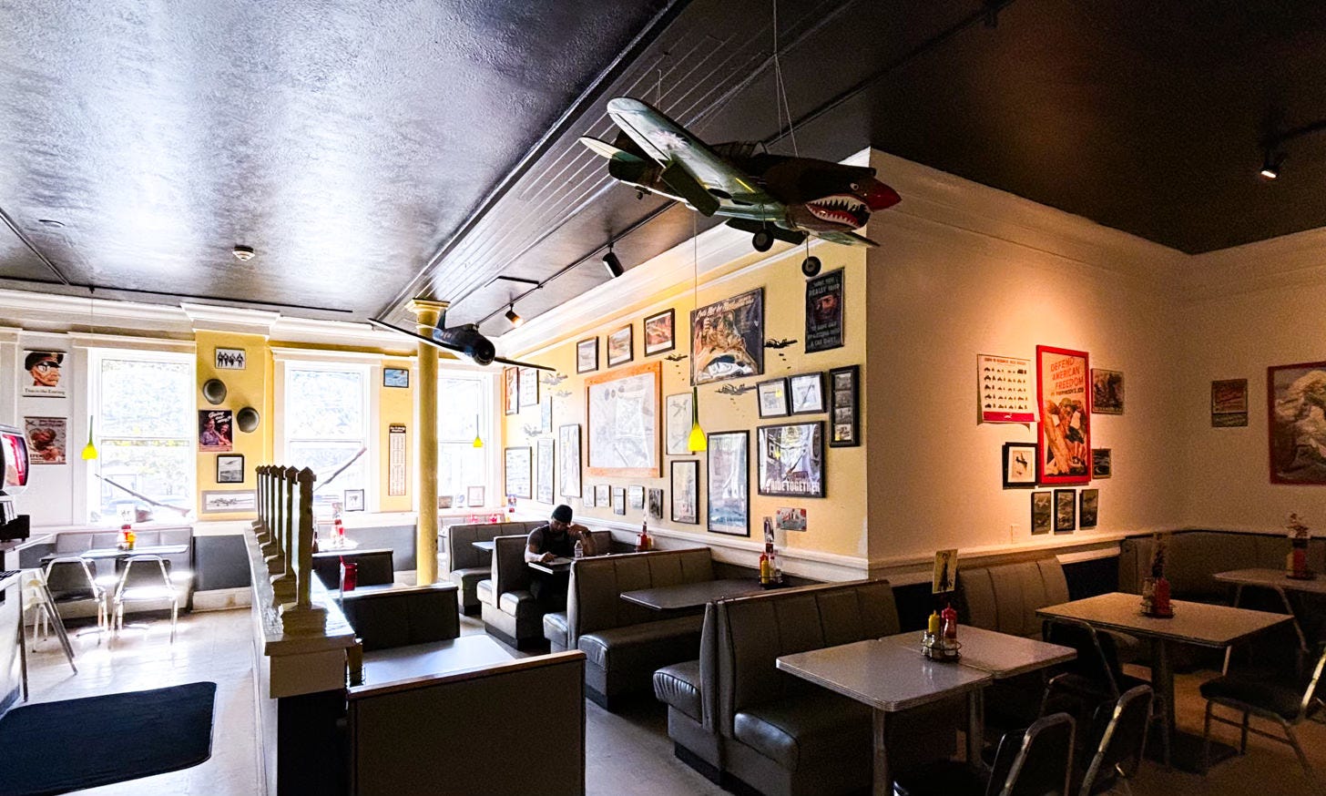 Interior of diner style restaurant