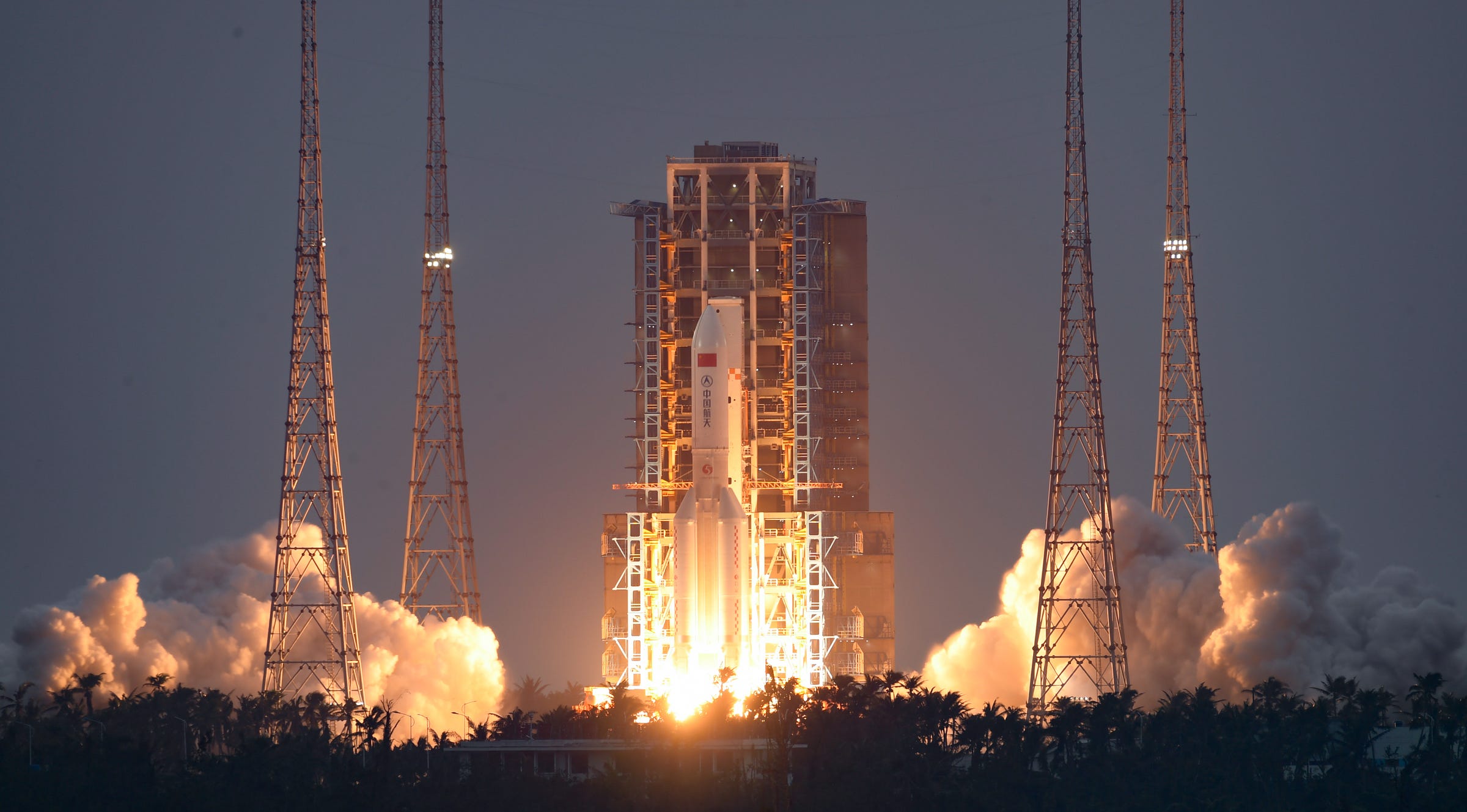 The Long March 5B Y6 vehicle lifting off from Launch Complex 101 at the Wenchang Space Launch Site.