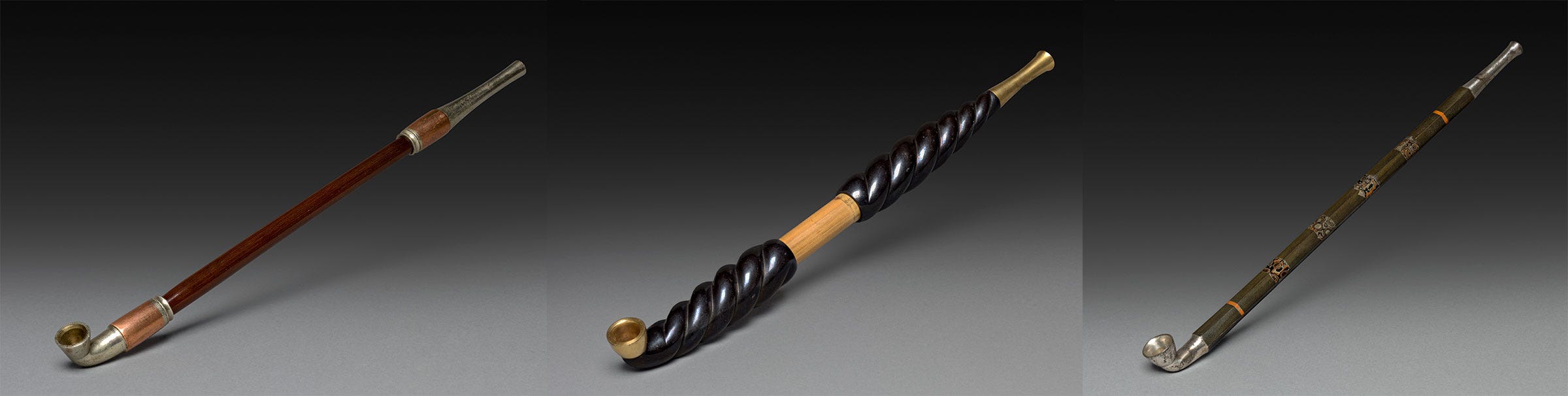 Kiseru pipes from the Edo period