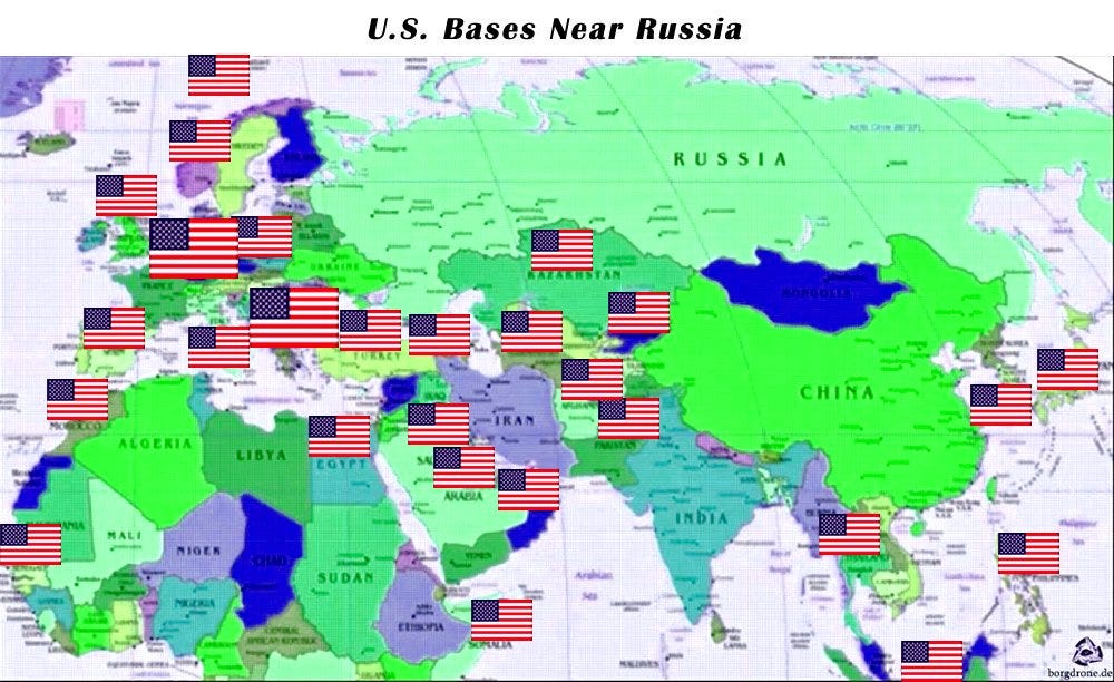 Sandeep Deokar on Twitter: "@VU3SDZ @WW3Info Russia lacks the global reach  to challenge America. As Putin noted in an interview with an Italian  journalist “Publish a world map and mark all the