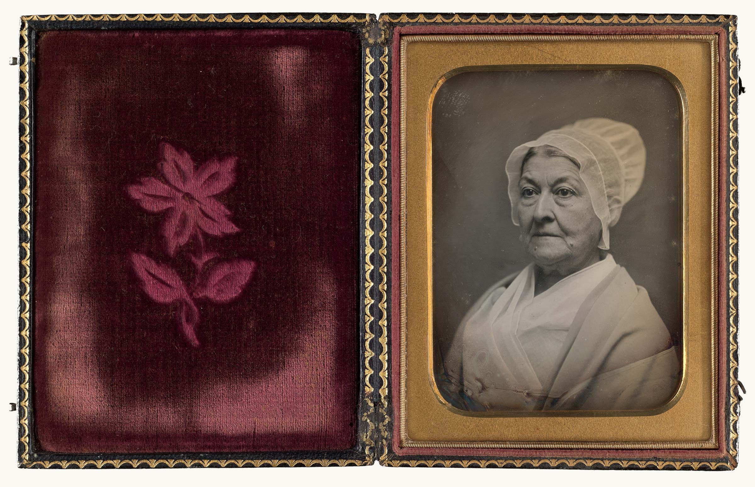 Daguerreotype of an unidentified woman, 1855