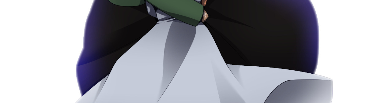 crop of a cg of two girls hugging each other, one wearing the soundless school uniform