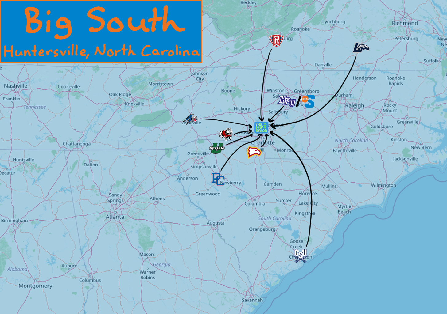 Big South midpoint map