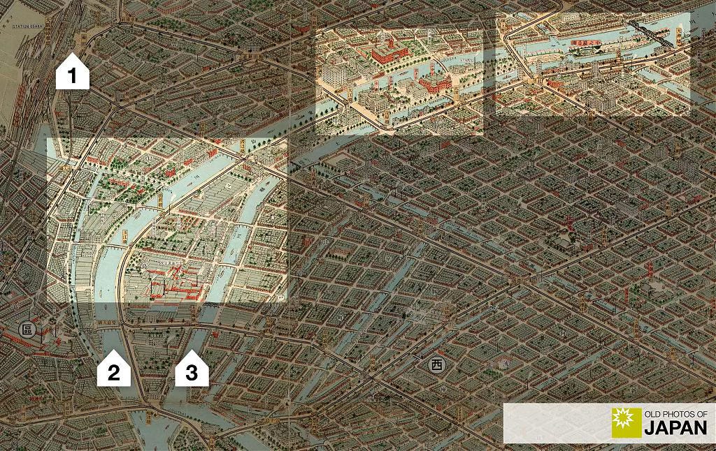 1924 map of Nakanoshima in Osaka
