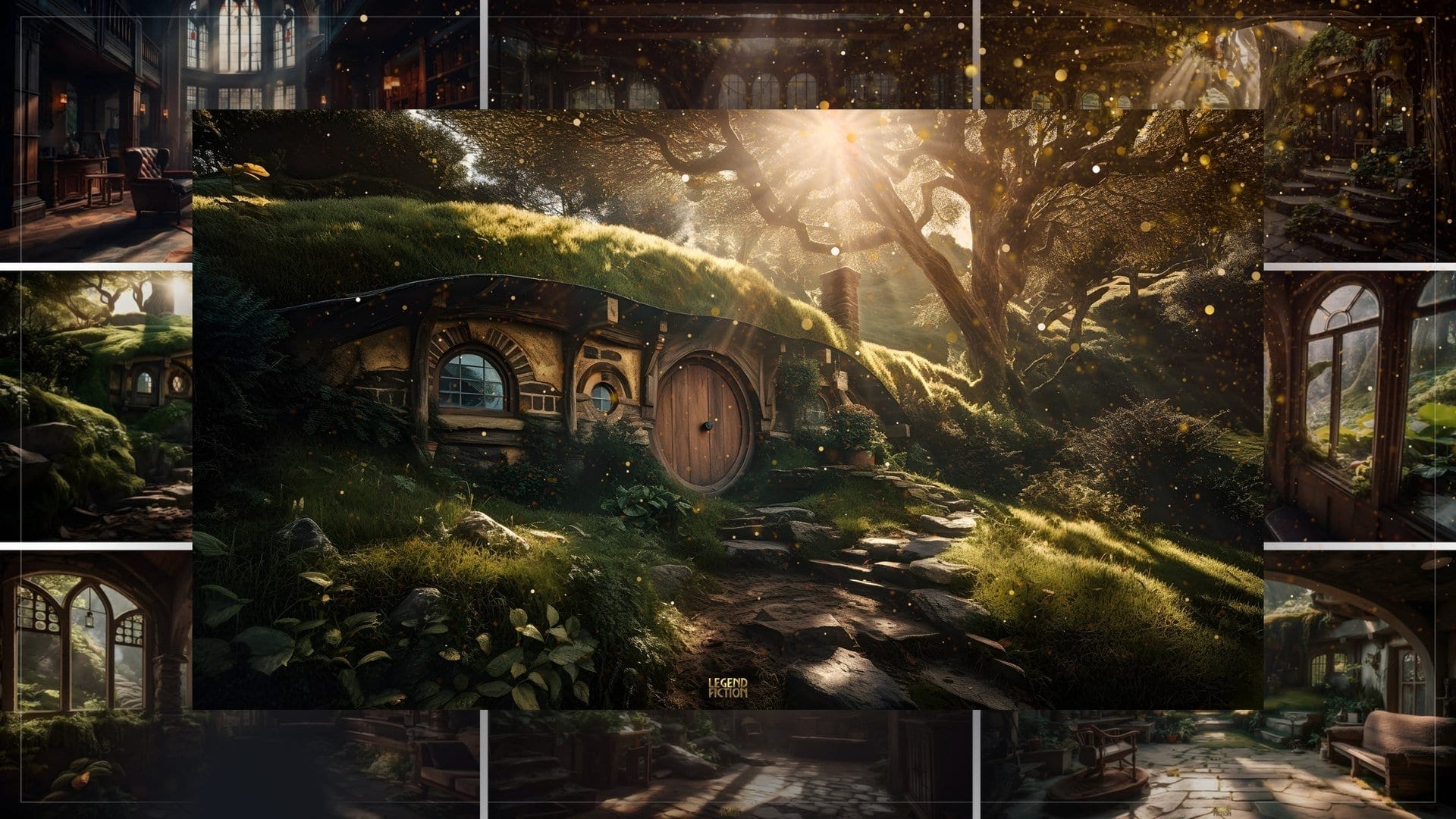 Fantasy Homes & Hobbit Libraries- Free wallpapers for your screens, stories, & inspiration!