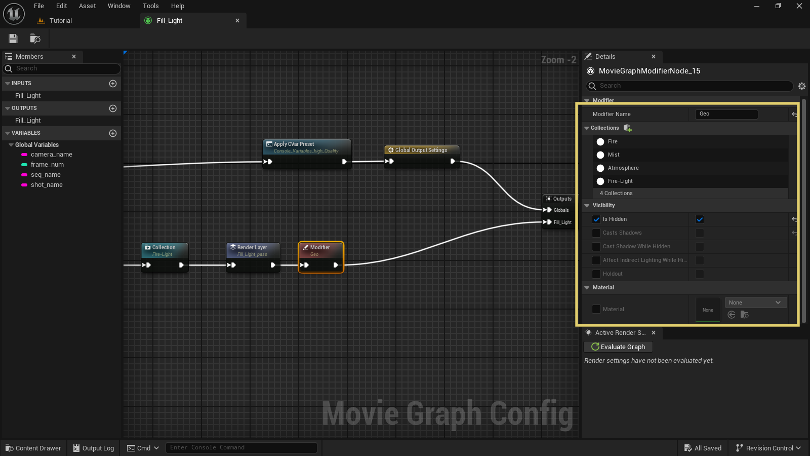 The Fill-Light render layer hides all collections except the Geometry collection and the Fill-light collection, of course.