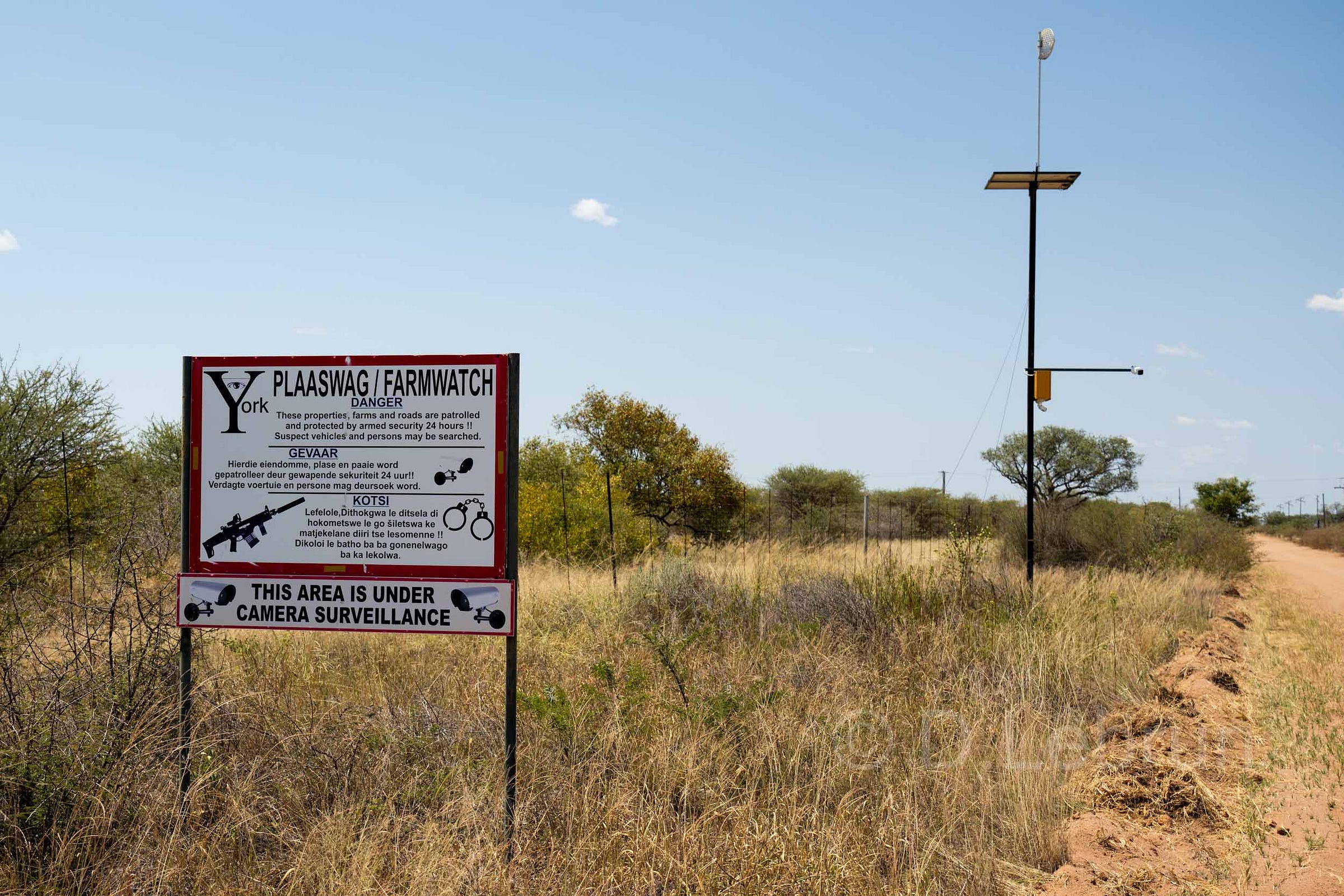 Fencing, security items and weapons are an important sector of the South African military-industrial complex, 2024 (Photo/Dorothee Lebrun).