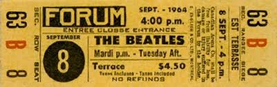 Beatles Concert Tickets - Montreal 9/8/64