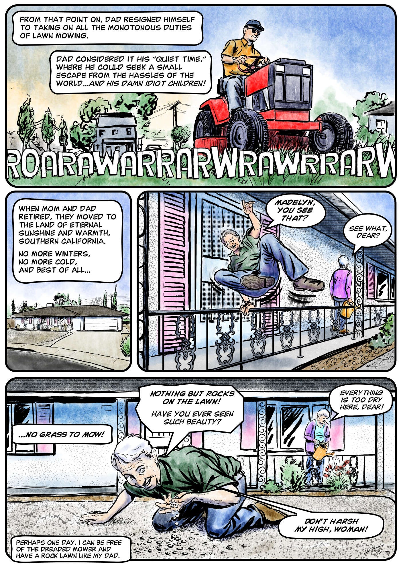 LawnMowing Season Page 4 Comic by ER Flynn