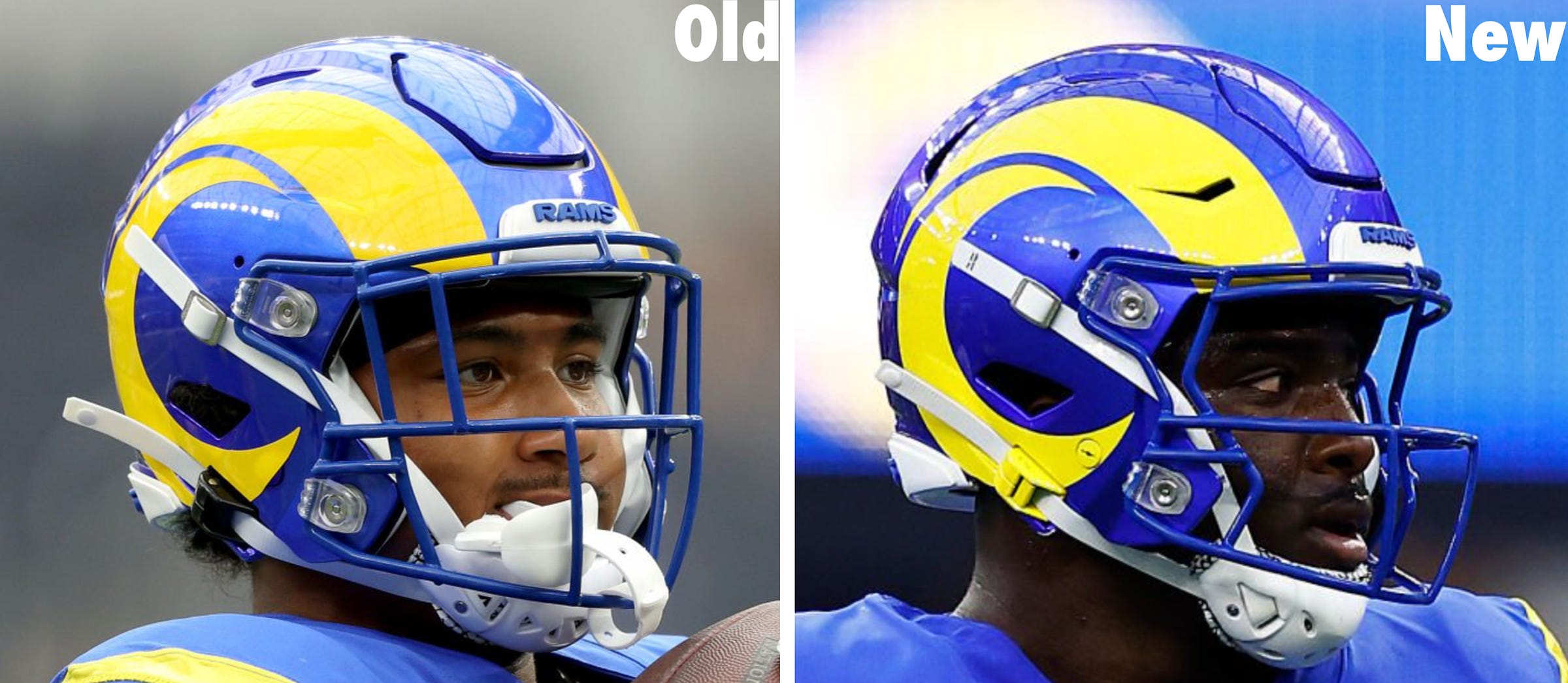 Los Angeles Rams will wear white horn decals on helmets for Color