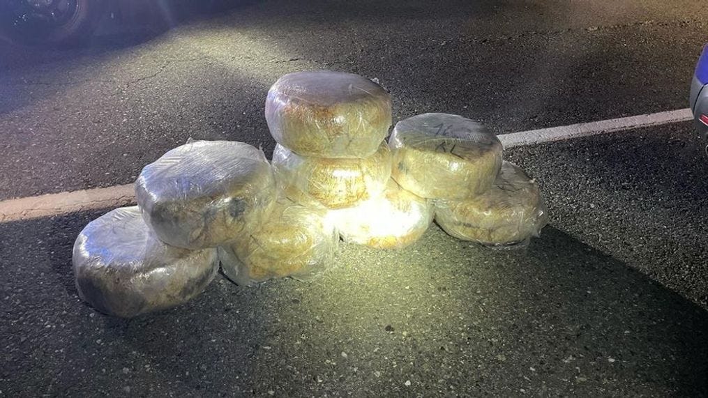 K9 officer sniffs out more than 280lbs of meth in Madera County (Courtesy: CHPvMadera)