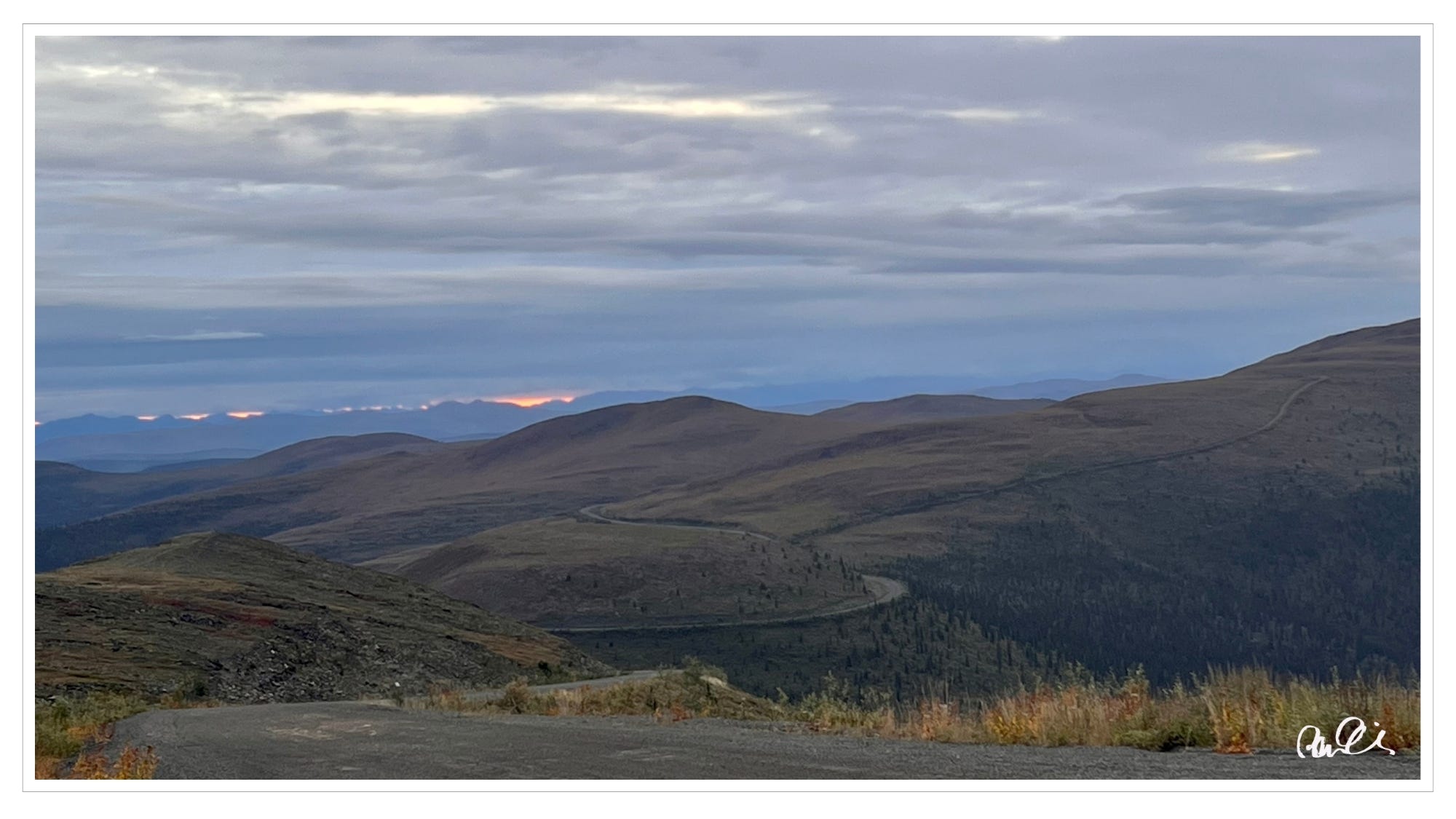 Sunrise, Top of the World "highway," Yukon Territory
