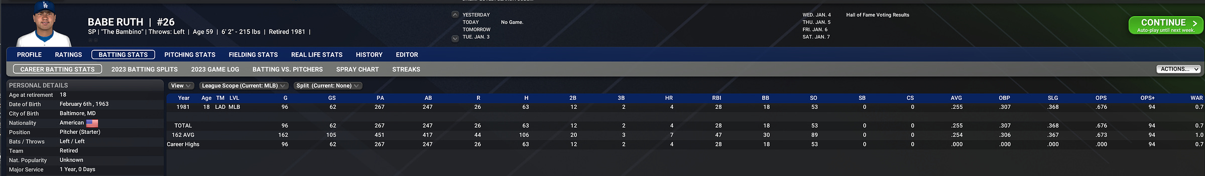OOTP Babe Ruth