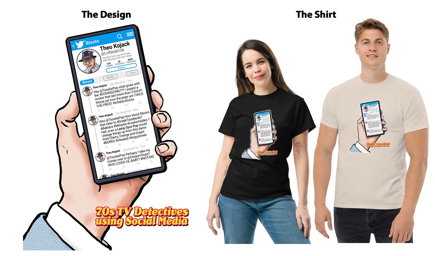 TV Detective Kojack Tshirt design