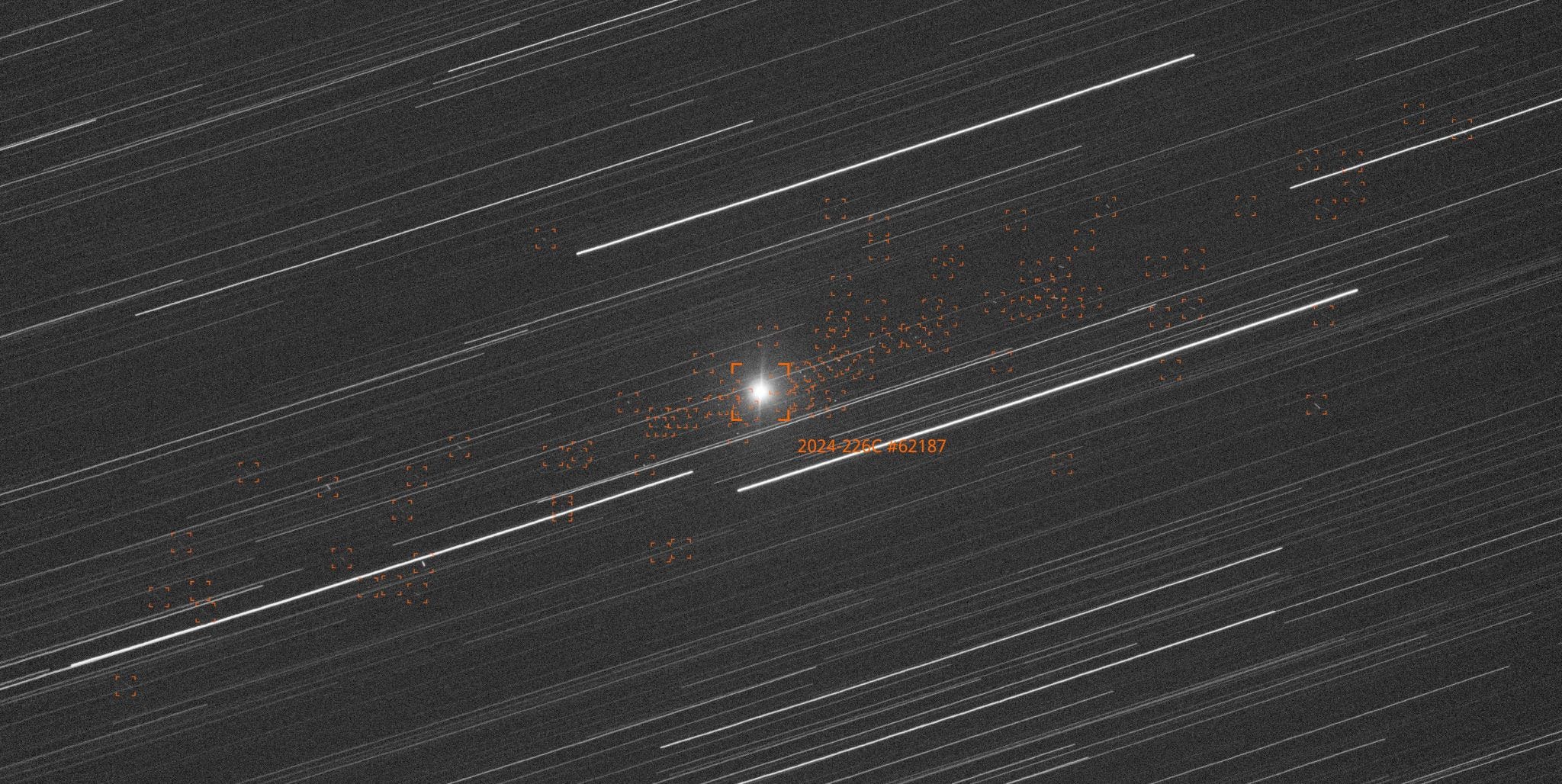 The Long March 12 Y1’s second-stage debris cloud imaged by s2a systems.