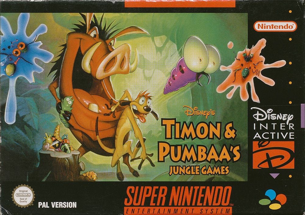 Front Cover for Disney's Timon & Pumbaa's Jungle Games (SNES)