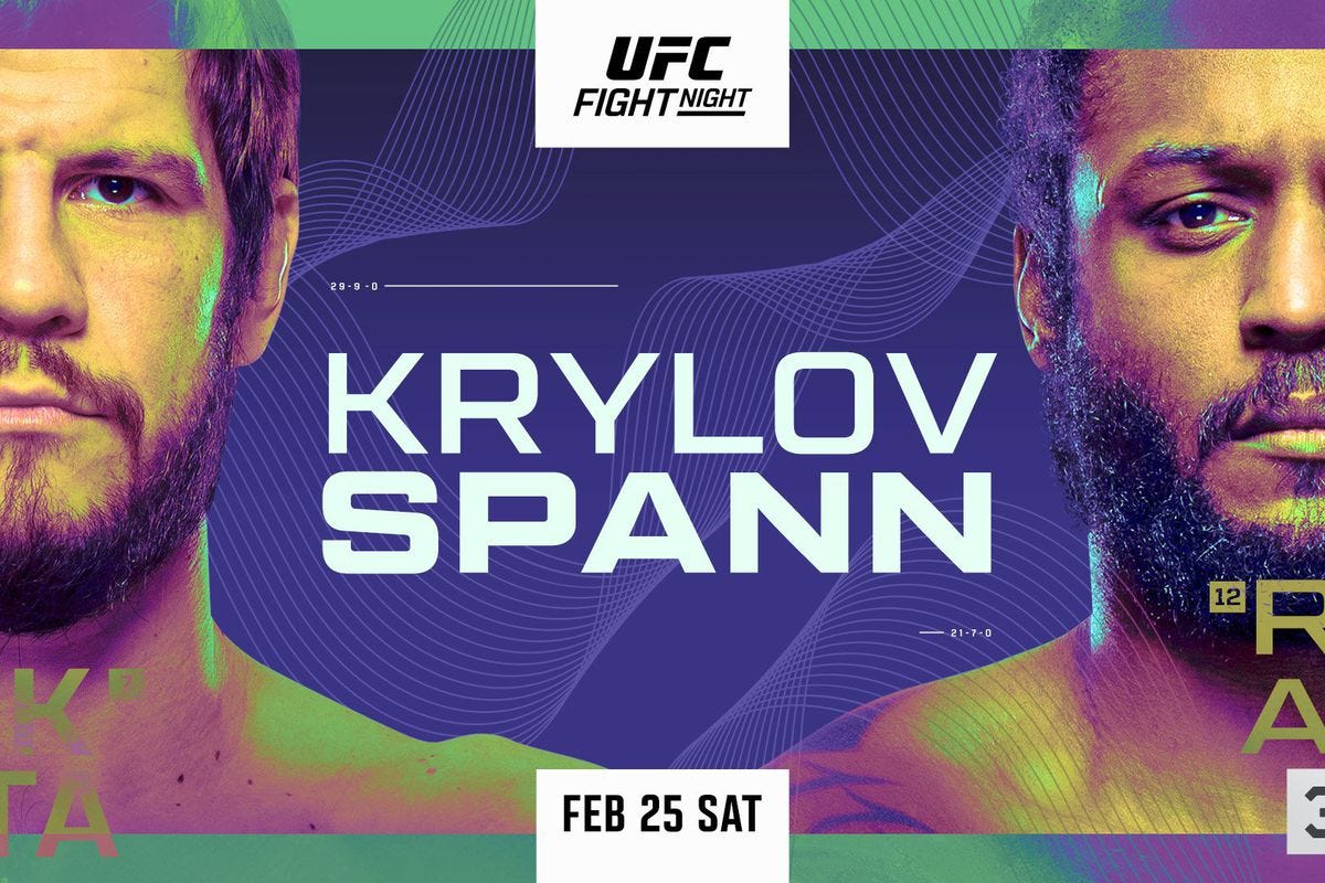 UFC Vegas 70 Fight Night Nikita Krylov vs Ryan Spann - Bloody Elbow