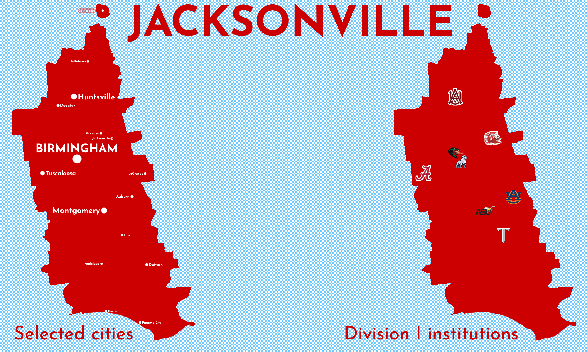 Map of Jacksonville