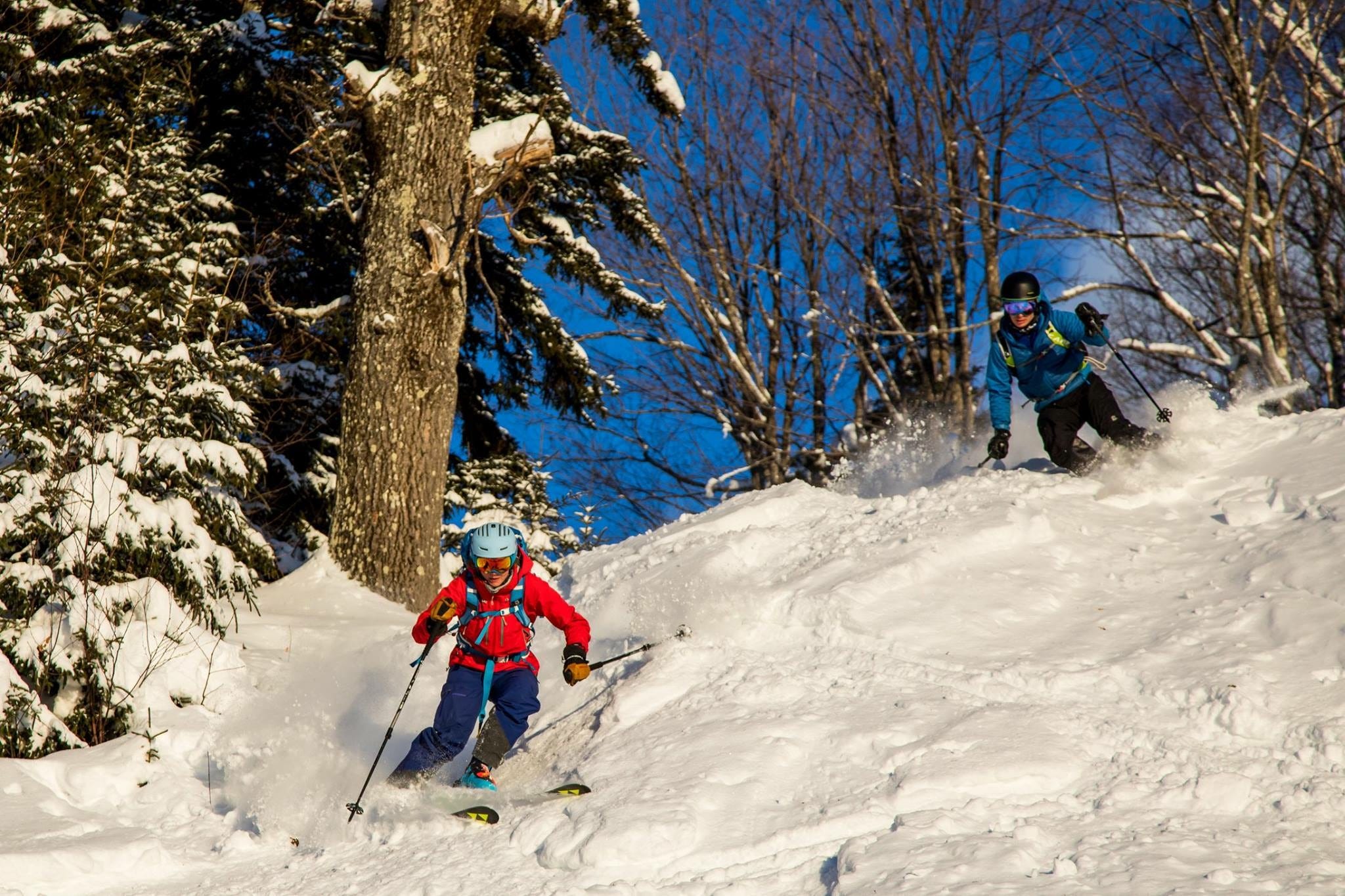 Skiers enjoying one of Black Mountain, New Hampshire's better days. Photo courtesy of Indy Pass.