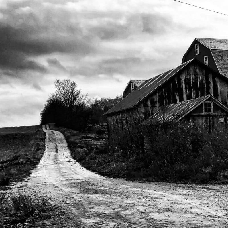 The Road Past the Barn- image by Shawn R. Metivier, 2021