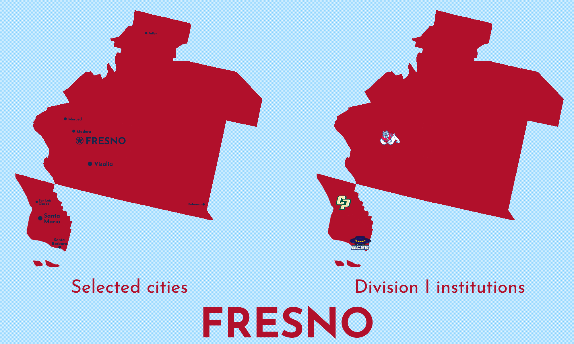 Map of Fresno