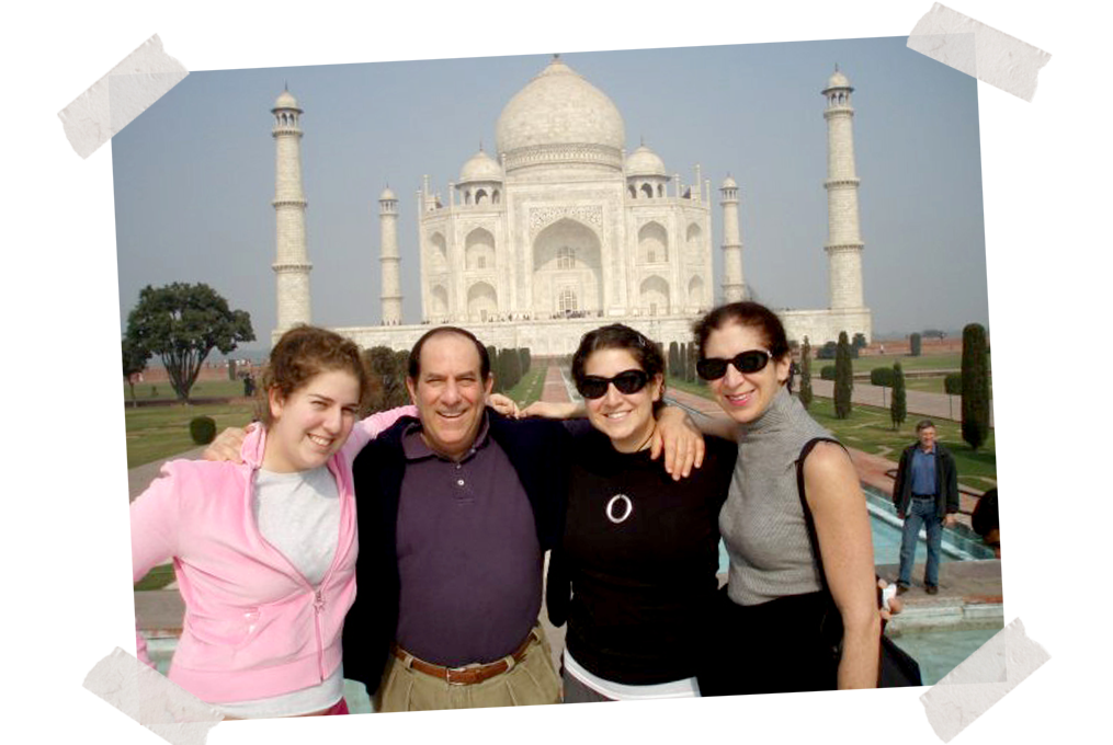 Mom, Dad, Natalie and me after Josh’s death at the Taj Mahal, Agra, India, 2005.