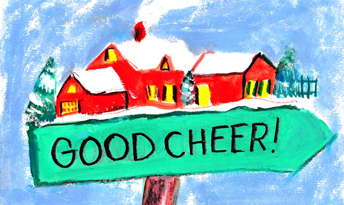 winter houses illustration by Beth Spencer