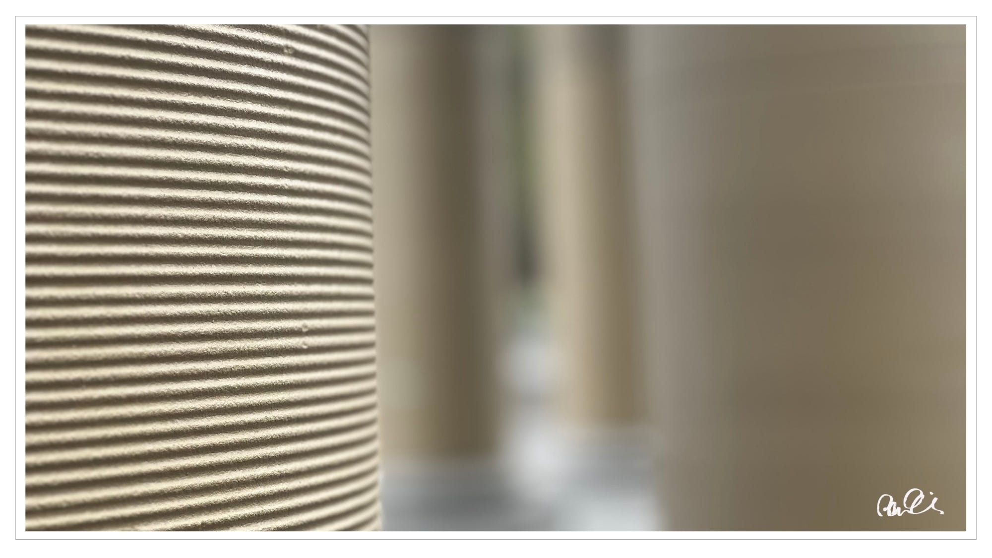 Sand-colored architectural column